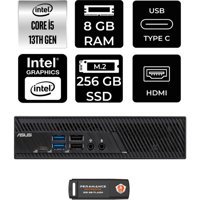 Asus PB63 PB63P301 Dahili Intel UHD Graphics 730 Intel Core i5 13400 8 GB 256 GB FreeDos Mini Pc + Per4 USB Flash Bellek
