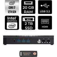 Asus PL64 PL64P319 Dahili Intel Iris Xe Graphics Intel Core i7 1255U 20 GB 2 TB FreeDos Mini Pc + Per4 USB Flash Bellek