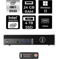 Dell Optiplex 7010MFF N018O7010MFFP375 Dahili Intel UHD Graphics 770 Intel Core i7 13700T 24 GB 4 TB Windows 11 Home Mini Pc + Per4 USB Flash Bellek