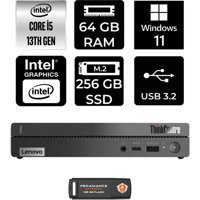 Lenovo ThinkCentre 50Q Gen 4 12LN0048TRP446 Dahili Intel UHD Graphics Intel Core i5 13420H 64 GB 256 GB Windows 11 Pro Mini Pc + Per4 USB Flash Bellek