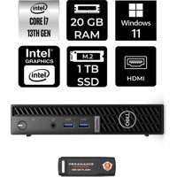 Dell Optiplex 7010MFF N018O7010MFFP418 Dahili Intel UHD Graphics 770 Intel Core i7 13700T 20 GB 1 TB Windows 11 Pro Mini Pc + Per4 USB Flash Bellek