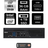 Asus PB63 PB63P335 Dahili Intel UHD Graphics 730 Intel Core i5 13400 36 GB 4 TB FreeDos Mini Pc + Per4 USB Flash Bellek