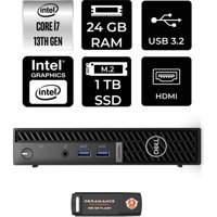 Dell Optiplex 7010MFF N018O7010MFFP323 Dahili Intel UHD Graphics 770 Intel Core i7 13700T 24 GB 1 TB FreeDos Mini Pc + Per4 USB Flash Bellek