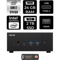 Asus ExpertCenter PN64-P1324 Dahili Intel Iris Xe Graphics Intel Core i7 12700H 24 GB 2 TB FreeDos Mini Pc + Per4 USB Flash Bellek
