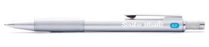 Scrikss Atlantis Silgili Metal Metalik Gümüş 0.7 mm Versatil Kalem