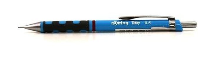 Rotring Tikky 2007253 Silgili Krom Metalik Mavi 0.5 mm Versatil Kalem
