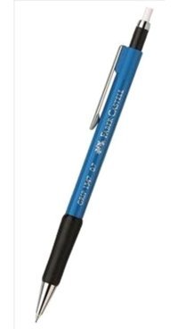 Faber-Castell Grip 1347 Silgili Metal Metalik Mavi 0.7 mm Versatil Kalem