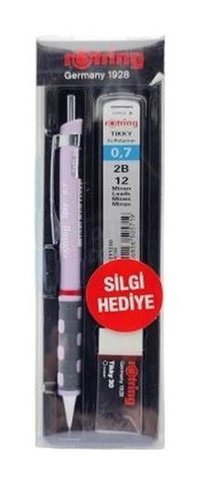 Rotring Tikky Silgili Metal Metalik Lila 0.7 mm Versatil Kalem