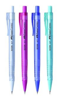 Faber-Castell Econ Silgili Metal Metalik Siyah 0.7 mm Versatil Kalem