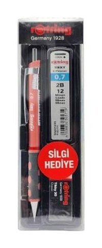 Rotring Tikky Silgili Metal Metalik Gülkurusu 0.7 mm Versatil Kalem