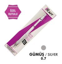 Raff Silgili Metal Metalik Gümüş 0.7 mm Versatil Kalem