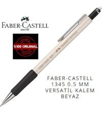 Faber-Castell 1345 Silgili Metal Metalik Beyaz 0.5 mm Versatil Kalem