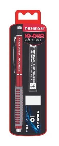 Pensan Iq Duo Silgili Metal Metalik Kırmızı 0.5 mm Versatil Kalem