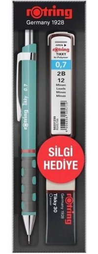 Rotring Tikky Silgili Metal Metalik Deniz Mavisi 0.7 mm Versatil Kalem