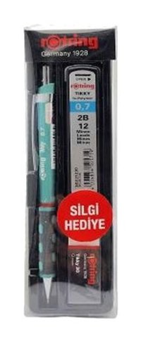 Rotring Tikky Silgili Metal Metalik Açık Mavi 0.7 mm Versatil Kalem