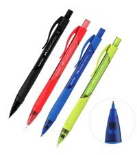 Faber-Castell Auto Click Silgili Silikon Neon Çok Renkli 0.7 mm Versatil Kalem