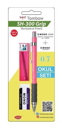 Tombow SH-300 Grip Silgili Silikon Neon Pembe 0.7 mm Versatil Kalem