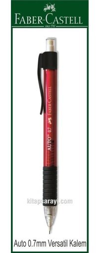 Faber-Castell Auto 1388 Silgili Metal Metalik Kırmızı 0.7 mm Versatil Kalem