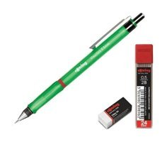Rotring Visuclick Silgili Krom Metalik Yeşil 0.5 mm Versatil Kalem