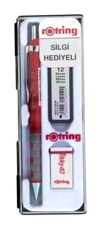 Rotring Ro-KK-07-05K Silgili Metal Metalik Kırmızı 0.5 mm Versatil Kalem