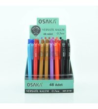 Osaka OP-312 Silgili Metal Metalik Çok Renkli 0.7 mm Versatil Kalem