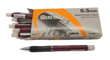 Umix Ackrow Silgili Metal Metalik Bordo 0.5 mm Versatil Kalem