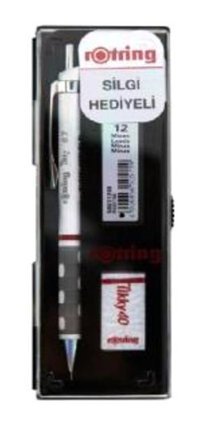 Rotring Tikky Silgili Krom Metalik Açık Mavi 0.5 mm Versatil Kalem