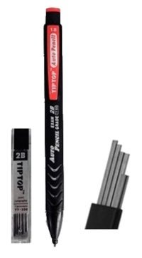 Tip Top Silgili Metal Metalik Siyah 1.8 mm Versatil Kalem