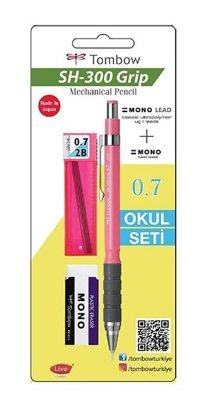 Tombow SH-300 Grip Metal Metalik Pembe 0.7 mm Versatil Kalem
