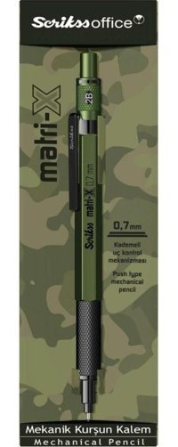 Scrikss Matri-X Silgili Krom Metalik Yeşil 0.7 mm Versatil Kalem