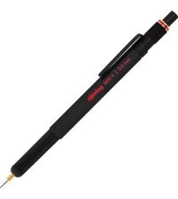 Rotring 800 Plus Silgili Krom Metalik Siyah 0.5 mm Versatil Kalem