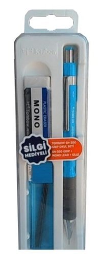 Tombow SH-300 Silgili Plastik Metalik Mavi 0.5 mm Versatil Kalem