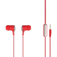 Mf Product Acoustic 0094 Silikonlu Mikrofonlu 3.5 Mm Jak Kablolu Kulaklık Kırmızı