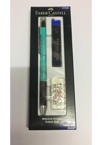 Faber-Castell Grip 1347 Silgili Metal Metalik Turkuaz 0.7 mm Versatil Kalem