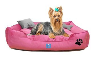 Mavi Vitrin Ultrasoft Yıkanabilir Orta Irk İç Mekan Köpek Yatağı Pembe