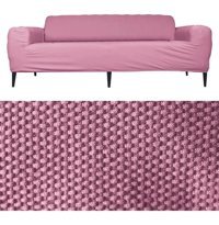 Tuchmall Polyester Likralı Süngerli Petek Desenli Giydirmeli Pembe Tekli Koltuk Örtüsü 180x240 cm