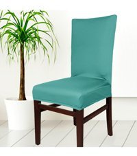 Abeltrade Polyester Likralı Süngersiz Düz Giydirmeli Lastikli Turkuaz Tekli Koltuk Örtüsü 34x48 cm
