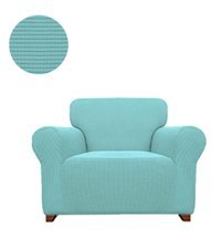 Elgeyar Polyester Likralı Jakarlı Süngersiz Armürlü Giydirmeli Turkuaz Tekli Koltuk Örtüsü 75x115 cm
