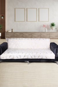 Bonny Home Kadife Varaklı Süngerli Bej Tekli Koltuk Örtüsü 170x210 cm
