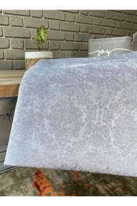 Akyol Home Pamuklu Saten Süngerli Gri Tekli Koltuk Örtüsü 170x220 cm