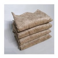 Selçuklu Tekstil Kadife Polar Pofuduk Süngerli Çizgili Kahverengi Üçlü Koltuk Örtüsü 170x220 cm