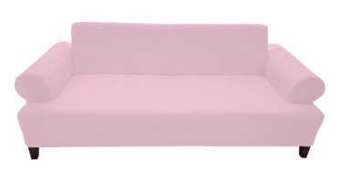 Uygar Home Pamuklu - Polyester Likralı Süngerli Düz Giydirmeli Pembe Tekli Koltuk Örtüsü 180x230 cm