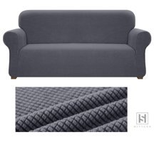 Heytgah Pamuklu - Polyester Likralı Süngersiz Kareli Giydirmeli Krem L Koltuk Koltuk Örtüsü 80x120 cm