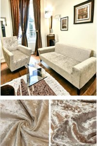 Furkanticaret Kadife Polar Süngersiz Düz Giydirmeli Gri 3-3-1-1 Koltuk Örtüsü 180x230 cm
