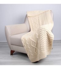 Betires Home TZ-14017 Akrilik-Pamuklu Süngersiz Krem Tekli Koltuk Örtüsü 130x170 cm