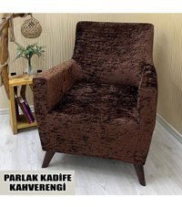 Kılıfsan Pamuklu - Polyester Süngersiz Düz Giydirmeli Altın Tekli Koltuk Örtüsü 55x62 cm