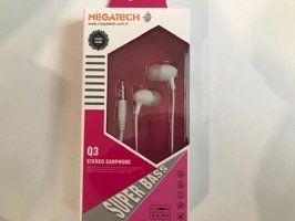 Megatech Qg-03 Silikonlu Mikrofonlu 3.5 Mm Jak Kablolu Kulaklık Beyaz