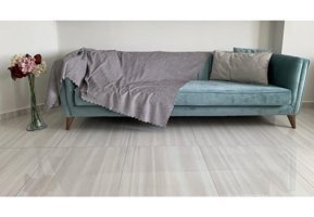Arres Akrilik Süngersiz Düz Gri Tekli Koltuk Örtüsü 180x215 cm