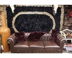 Dericibey Pamuklu Tüylü Süngersiz Kırmızı Üçlü Koltuk Örtüsü 50x180 cm