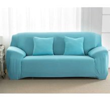 Akbu Polyester Likralı Süngersiz Düz Giydirmeli Lastikli Turkuaz Tekli Koltuk Örtüsü 180x230 cm